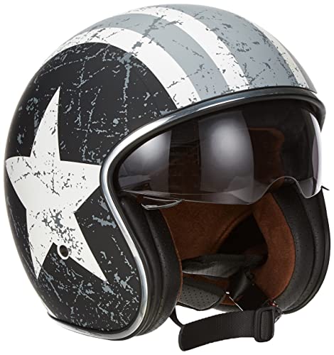 Origine Helmets Sprint Rebel Star Grey - Casco Abierta, Blanco/Gris, M (57-58 cm)