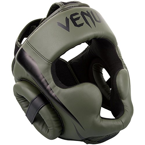 Venum Elite Casco de Boxeo, Unisex Adulto, Caqui/Negro, Talla &Uacute;nica