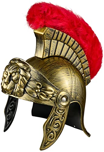 Balinco Casco romano dorado | Guerrero | Guerrero | Gladiator Roman – para hombre y mujer como accesorio perfecto para disfraz de romano