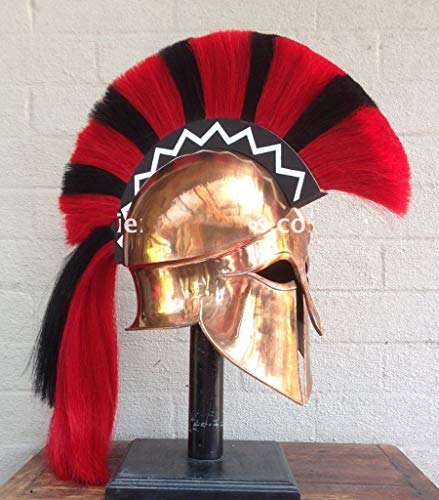 Casco corintiano griego medieval SCA LARP con r&eacute;plica esparcida