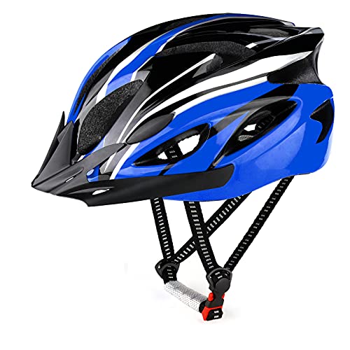 RaMokey Casco de Bicicleta Adultos para Hombre y Mujer, Ligero Casco de Bicicleta de Monta&ntilde;a con Visera Extra&iacute;ble y Acolchado Casco 58-61cm