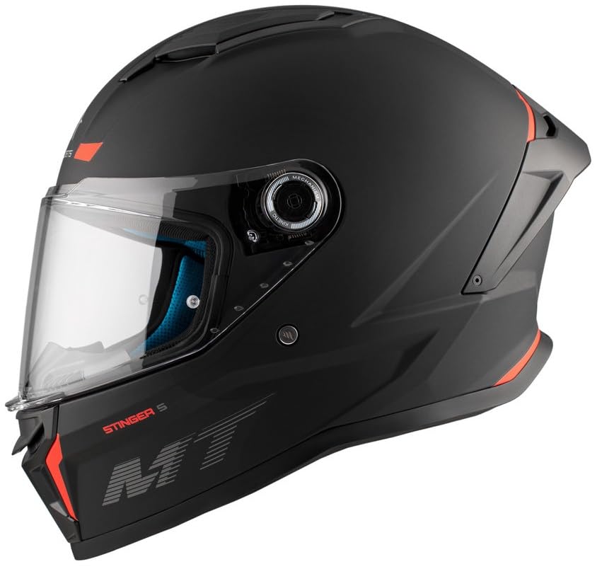 MT Helmets Stinger 2 Solid Negro Mate Talla M ( 57/58 ) Totalmente homologado 22.06 Aprobado Dot para Carretera