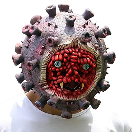 TARIZPPG Máscaras de Halloween Disfraz de Cosplay Casco de látex Máscara de cabeza completa para adultos Ropa de disfraces Replica Prop-Virus_Mask