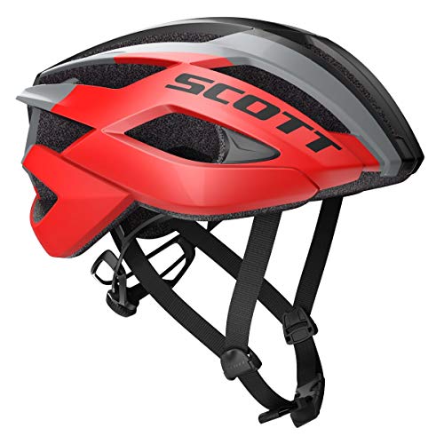 SCOTT Arx 2019 - Casco para Bicicleta de Carreras, Color Rojo y Gris, Medium (55-59cm)