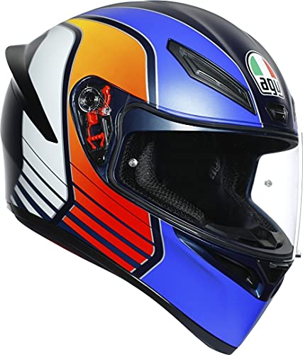 AGV Casco K1 Multi Power Matt Dark azul/naranja/WH MS