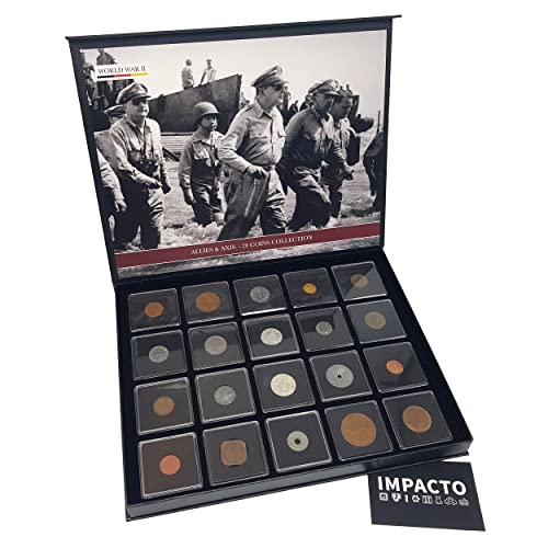 IMPACTO COLECCIONABLES Monedas Antiguas - 20 Monedas, Colección Segunda Guerra Mundial 1939-1945