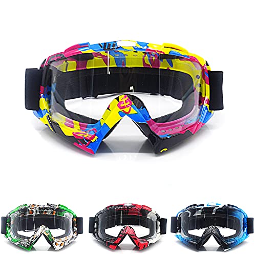 APEBAZY Gafas de motocicleta &ndash; ATV Dirt Bike Gafas anti UV Gafas de esqu&iacute; a prueba de viento Ciclismo Gafas protectoras para Cruiser Scooter al aire libre Motocross Racer Riding &ndash; Multicolor