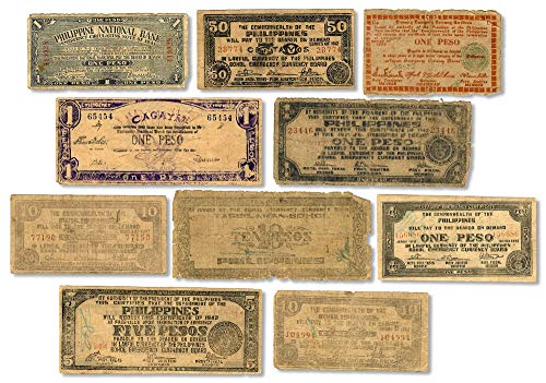 IMPACTO COLECCIONABLES Segunda Guerra Mundial - 10 Billetes Originales de Filipinas 1941-1945 - La sentencia de Muerte, el Dinero de la Guerrilla